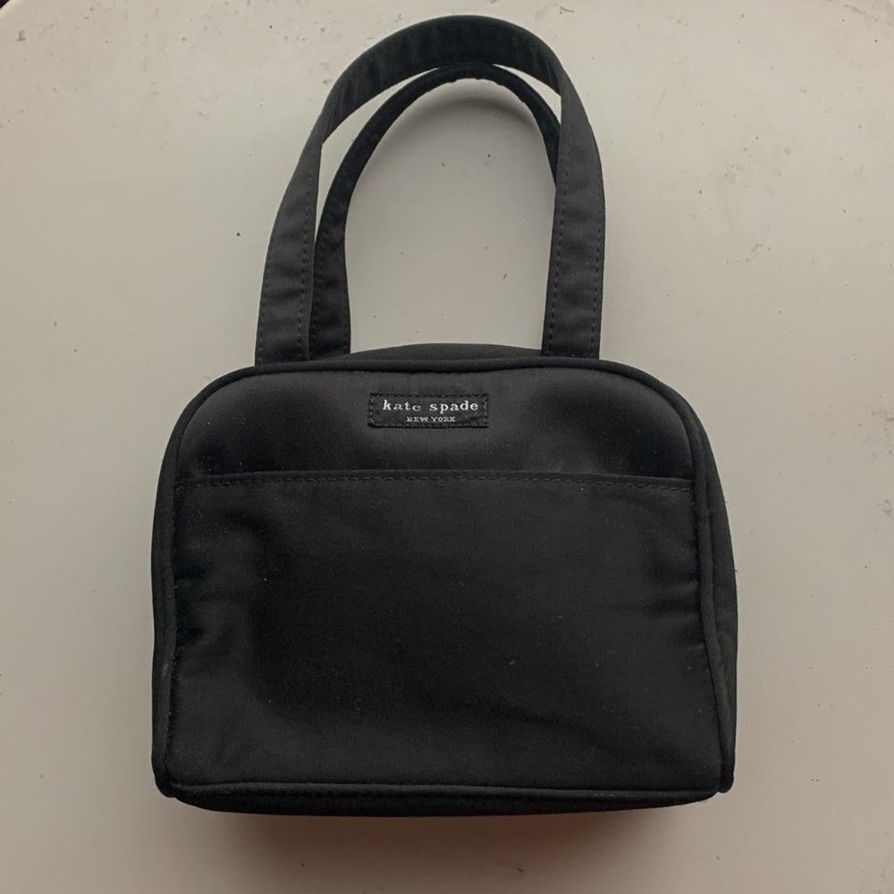 Kate Spade Black Nylon Mini Purse Bowler Y2K USA